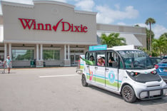 Lauderdale By the sea car in front of Winn Dixie grocery store