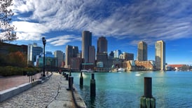 Boston skyline from seaport