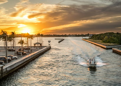 Boynton Beach Florida at sunset