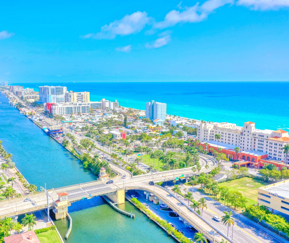 Aerial Shot of Hollywood Beach