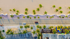 Aerial shot of Fort Lauderdale beach