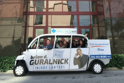 Brian D. Guralnick Injury Lawyers branded Circuit Shuttle in 2015