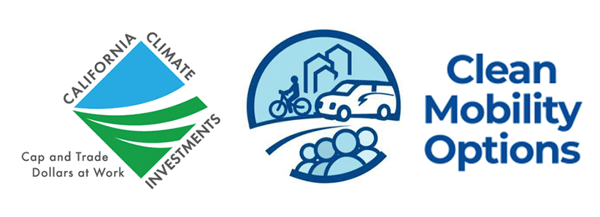 California Climate Investments (CCI) and Clean Mobility Options (CMO) Logos